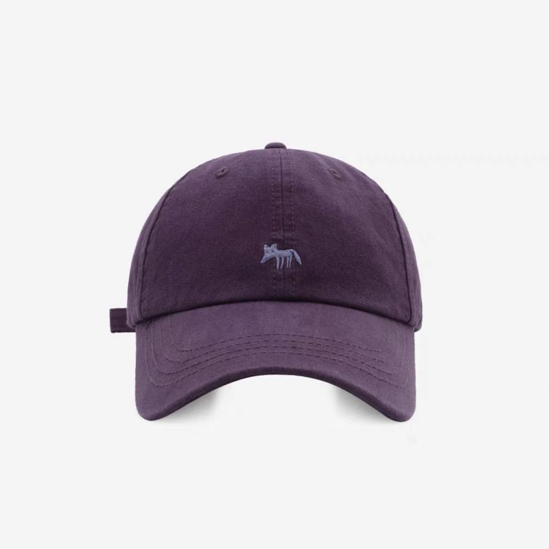 Cute Versatile Little Fox Embroidered Baseball Unisex Spring Summer Korean Street Fashion Duckbill Cap Face Slimming_voghion.com