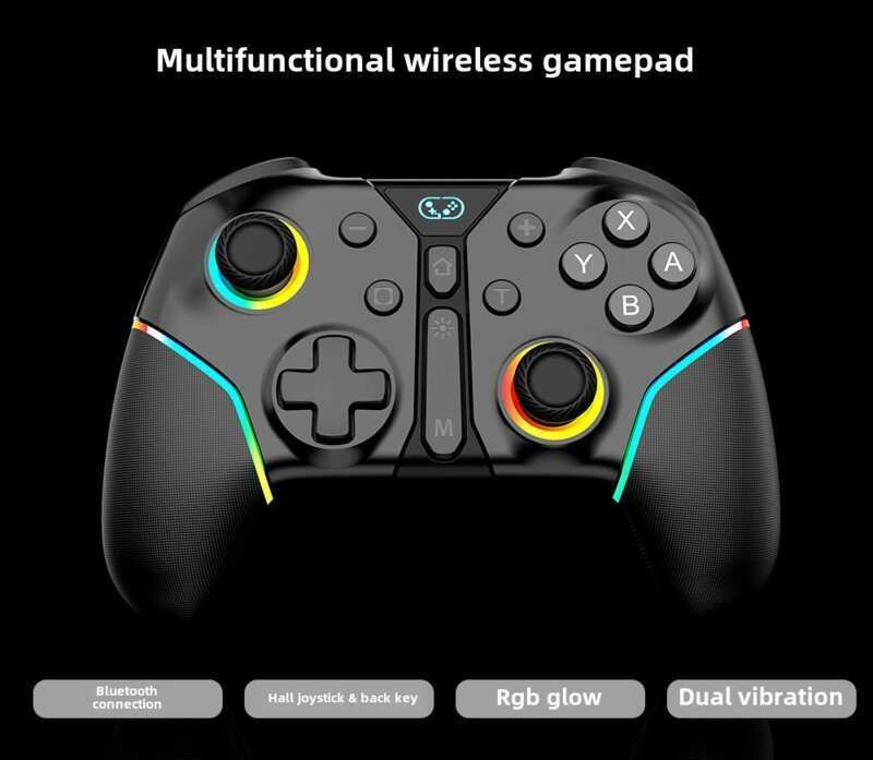 Controller di gioco multifunzionale wireless Bluetooth con vibrazione a sei assi adatto per giochi Swtich/Android/iOS/PC_voghion.com