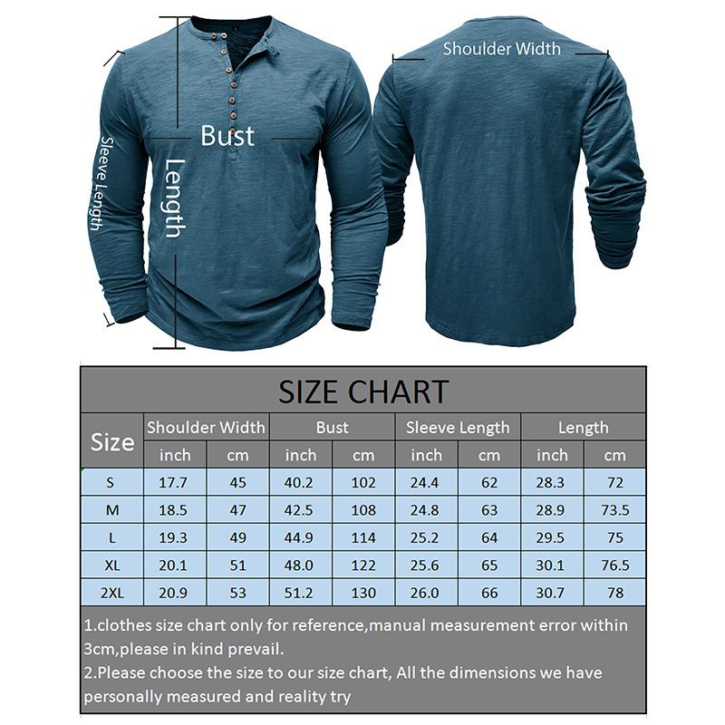 2025 Langarm Herren Top Frühling Herbst Bambus Baumwolle Einfarbig Knopf Henley Shirt Männer_voghion.com