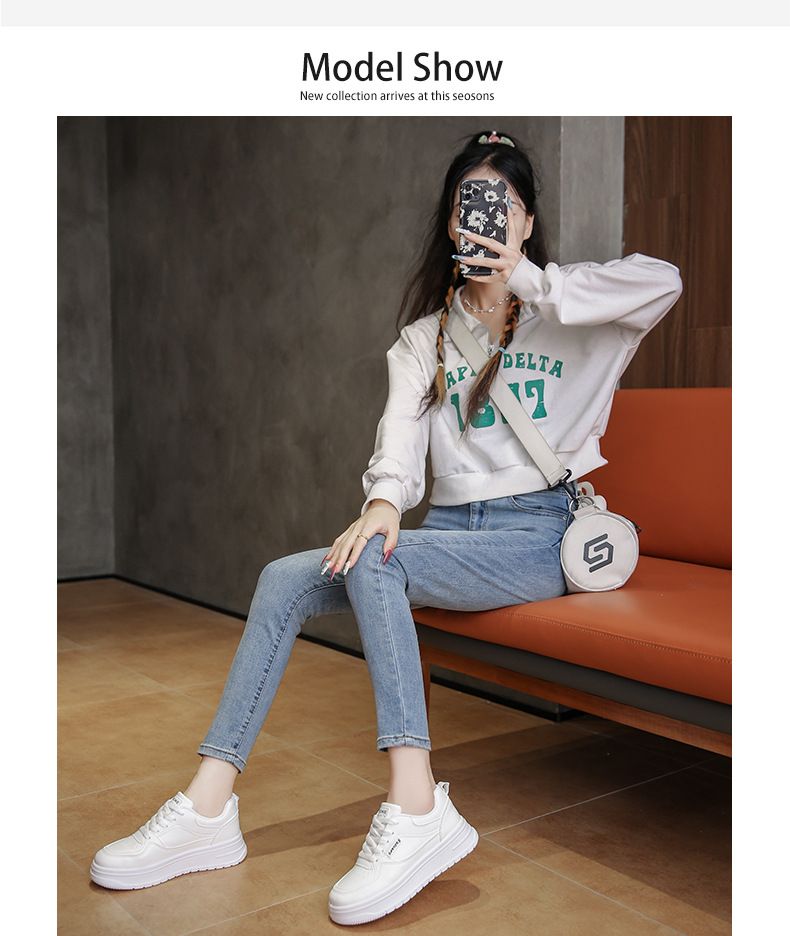 Scarpette bianche per bambini, ragazze, studenti, tempo libero, sport, scarpe da tavola versatili, tiro da strada_voghion.com