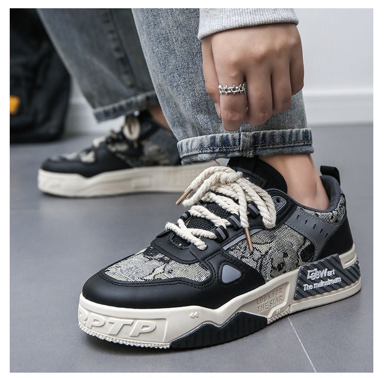 Herrenschuhe Neue atmungsaktive Canvas-Schuhe Herren Nische Original Freizeitschuhe Boardschuhe Plateau Studentenschuhe_voghion.com