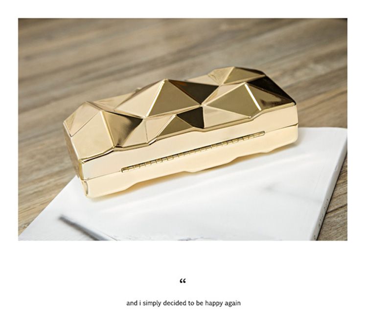 Gold Acrylic Box Geometric Evening Clutch Bags Elegent Chain Women Handbag Party Shoulder Bag For Wedding/Dating/Party_voghion.com