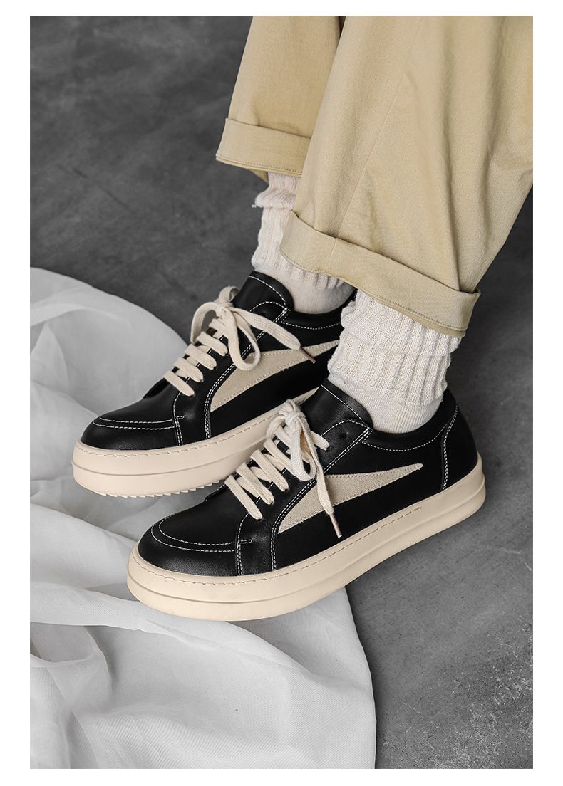 Cleanfit Trendy Ro Inverted Triangle Sneakers Men's Casual German Training Couple Warped Normcore Big Head Derby Shoes_voghion.com