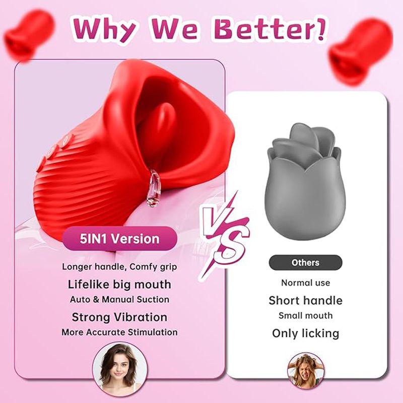 Giocattoli per adulti per donne, giocattolo sessuale a forma di bocca, con lingua leccabile, vibratore clitorideo, stimolatore anale per succhiare i capezzoli_voghion.com