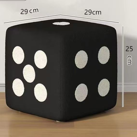 Schuhwechsel-Würfel-Kissen, Teddy-Samthocker für Wohnzimmer/Eingangsbereich, niedriger quadratischer Hocker_voghion.com