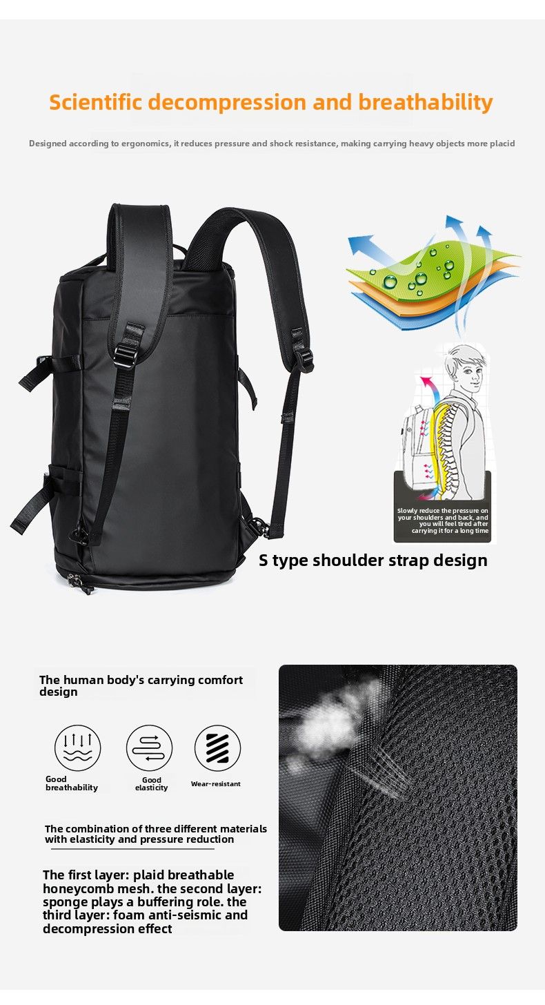 Men's Backpack Outdoor Cycling Multifunctional Travel Business Trip Fitness Large Capacity Sports Hiking Bag_voghion.com