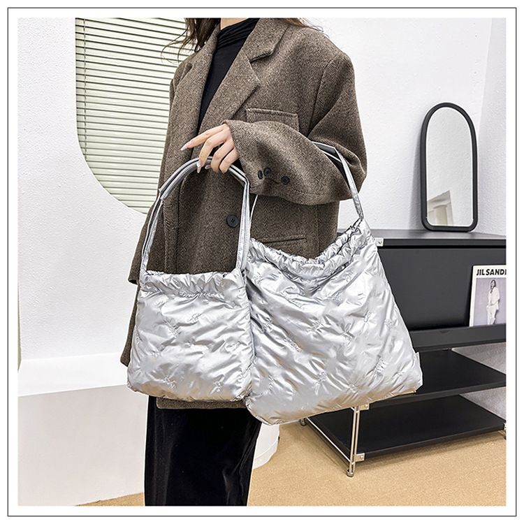 Women's Bag 2024 New Large Capacity Women's Bag, PU Versatile Garbage Bag, Waterproof Square Bag Commuting Shoulder Bag Fashion Bag_voghion.com