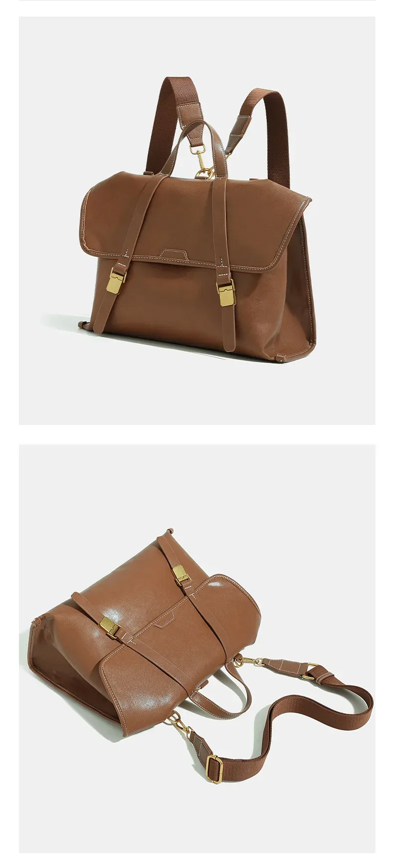 2024 Zomer Nieuwe Niche High-end Mode Rugzak Vintage Grote Capaciteit Tote Foreway Computertas Voor Zakelijke Werkzaamheden_voghion.com