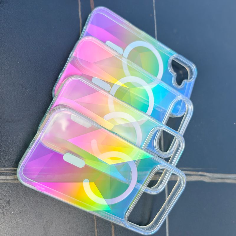 For Iphone Pro Max Colorful Transparent Dia Magnetic Phone Cover 17 Series Protective Cover Waterproof And Fall-Proof._voghion.com