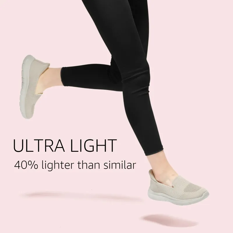 Hot Slip-On Women's STQ Mesh Breathable Non-Slip Walking Shoes With Memory Foam Sneakers:_voghion.com