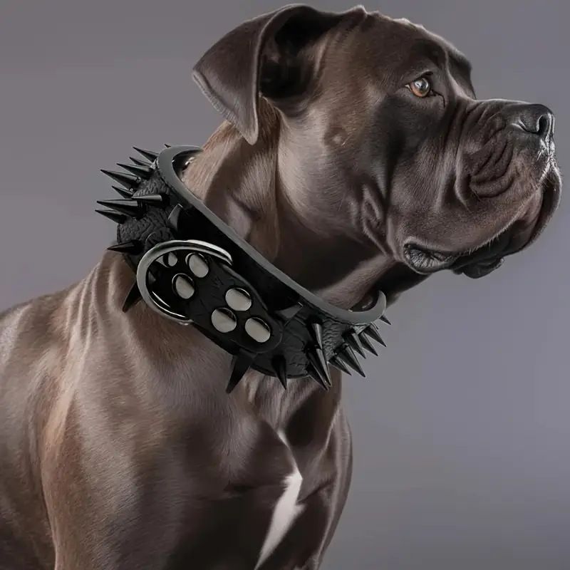 Rivet Large Bulldog Domineering Collar Anti-Bite Bully Dog Supplies Pet_voghion.com