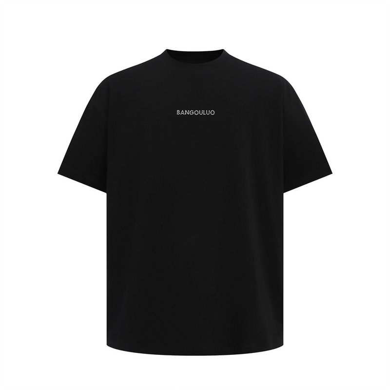 Men’s Clothing Simple Diamond Letter Casual Short Sleeved T Shirt For Men Hip Hop Trend All Match Loose Top Five Point Sleeve T Shirt_voghion.com