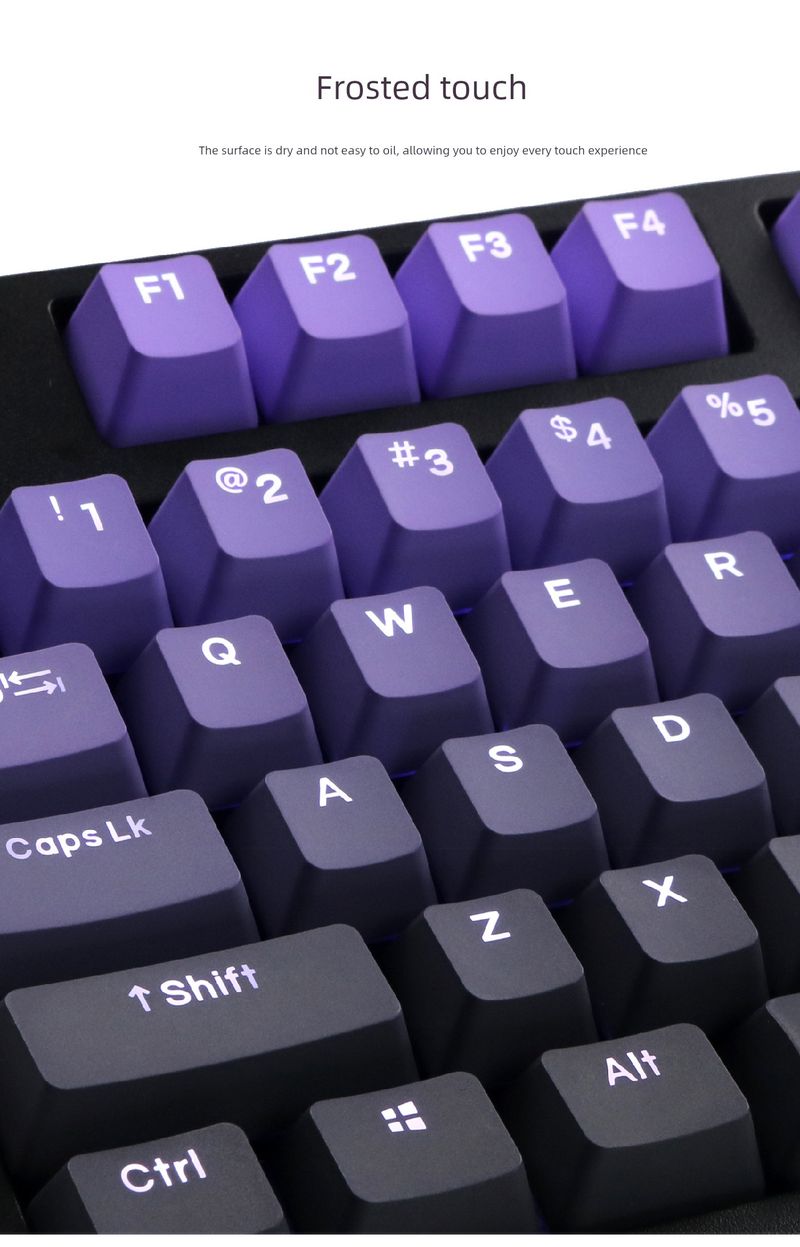 Ziqi Donglai PBT Side Engraving Transparent OEM 68 980 75 87 Customized Nical Keyboard Keycaps_voghion.com