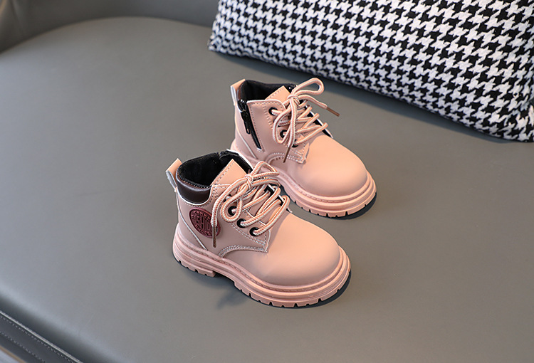 Höst och vinter Nya barnskor Små och medelstora barns mjuka sula Martin Boots Enkelstövlar för pojkar och_voghion.com