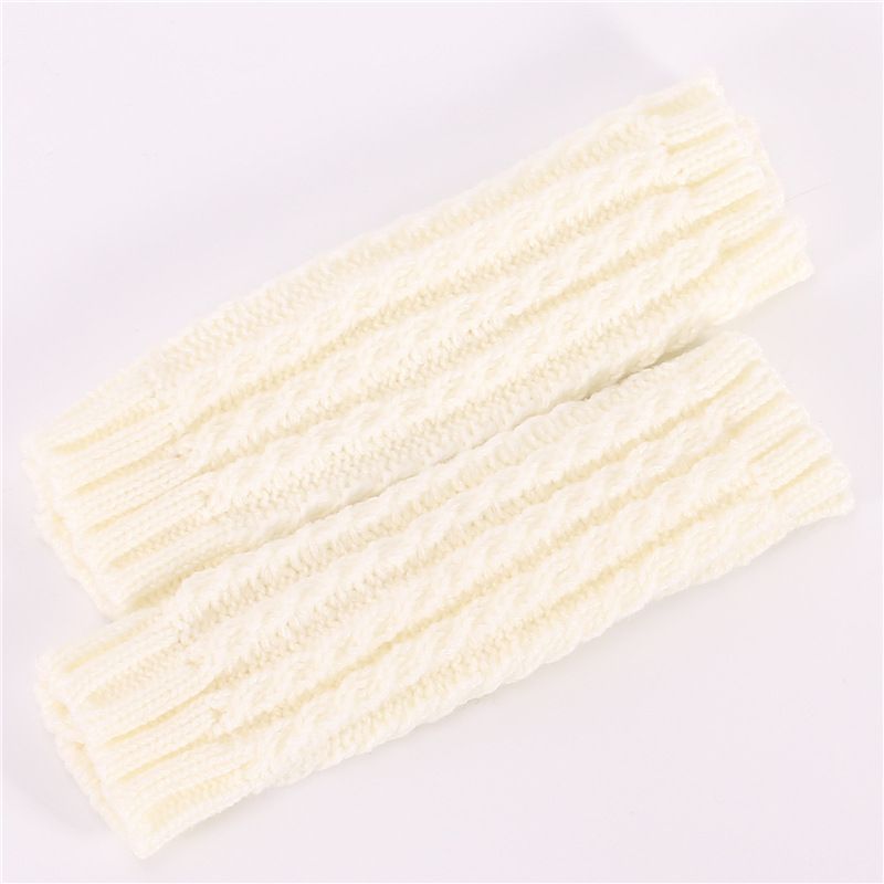 Fried Dough Twists Wrist Gloves Autumn Winter New Knitted Wool Warm Men And Women's Short Skiing Open Finger Sleeve_voghion.com