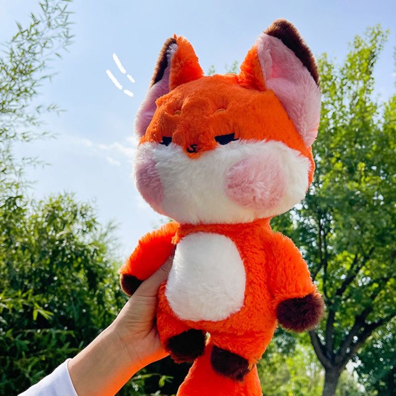 Peluche adorabile piccolo giocattolo di volpe con coda soffice_voghion.com