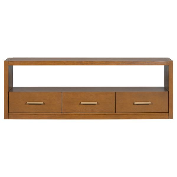 Mirod Stylish TV Stand With Ample Storage,Classic Design With Three Drawers And Spacious Surface,Minimalist Metal Handles,Versatile As TV Console Or_voghion.com