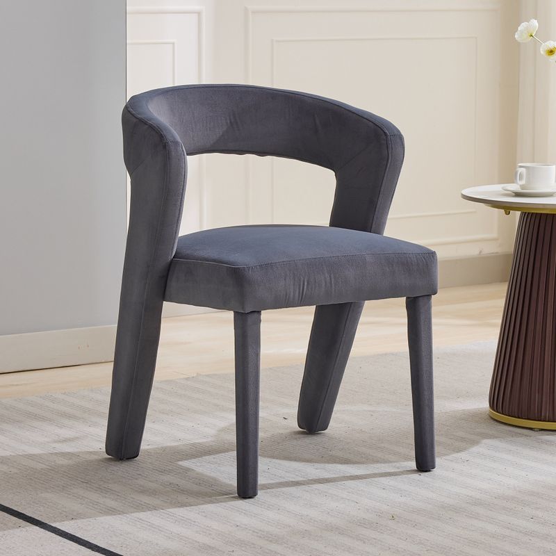 Neuheit Sessel, Loungesessel, Polsterstühle, Einzelsofa, Wannenstuhl, Einzelner Stuhl, 59x60x79 Cm, Samt, Tragfähigkeit 150 Kg, Grau_voghion.com
