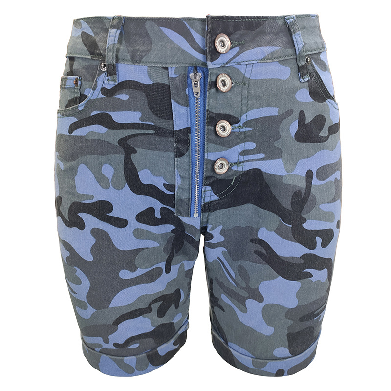 Nuovi pantaloncini di jeans mimetici dimagranti ad alta elasticità da donna_voghion.com