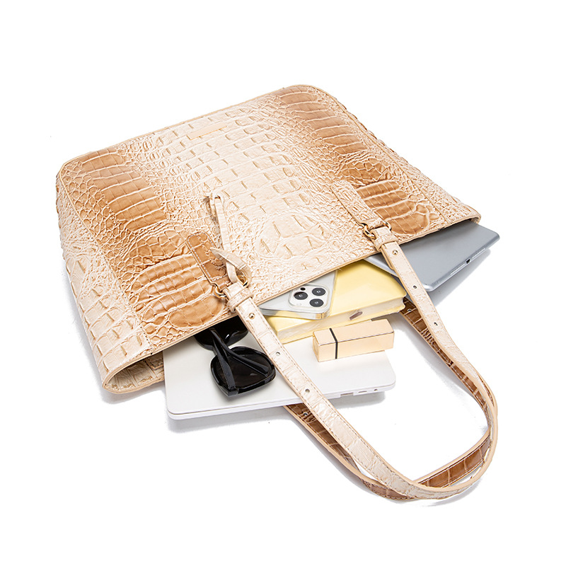 2023 nuova vendita calda versatile semplice borsa tote ascellare portatile moda borsa da donna retrò multi colore modello di coccodrillo Brahman_voghion.com