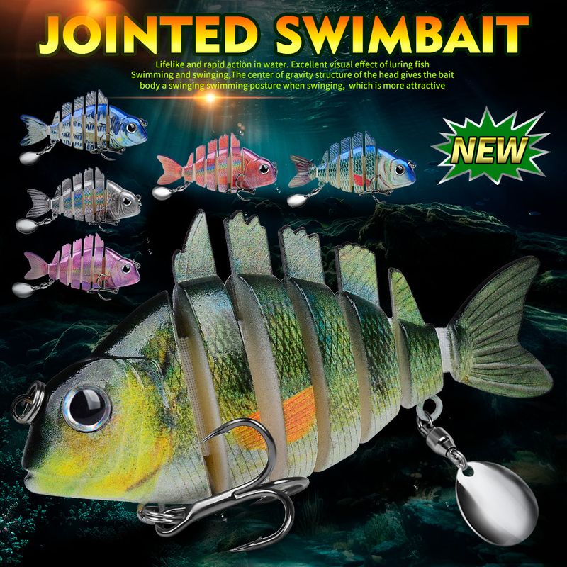 6-teiliger mehrteiliger Fisch-Seefischen mit Spinner-Pailletten, 9 cm, 24,6 g, Bass-Köder_voghion.com