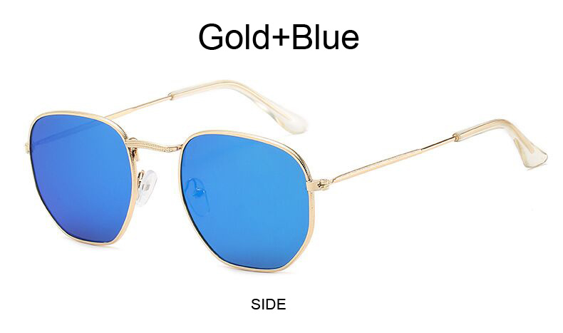 Metall Quadrat Sonnenbrille Frau Vintage Sonnenbrille Weibliche Mode Marke Spiegel Brillen Farbige Linsen Designer Gafas_voghion.com