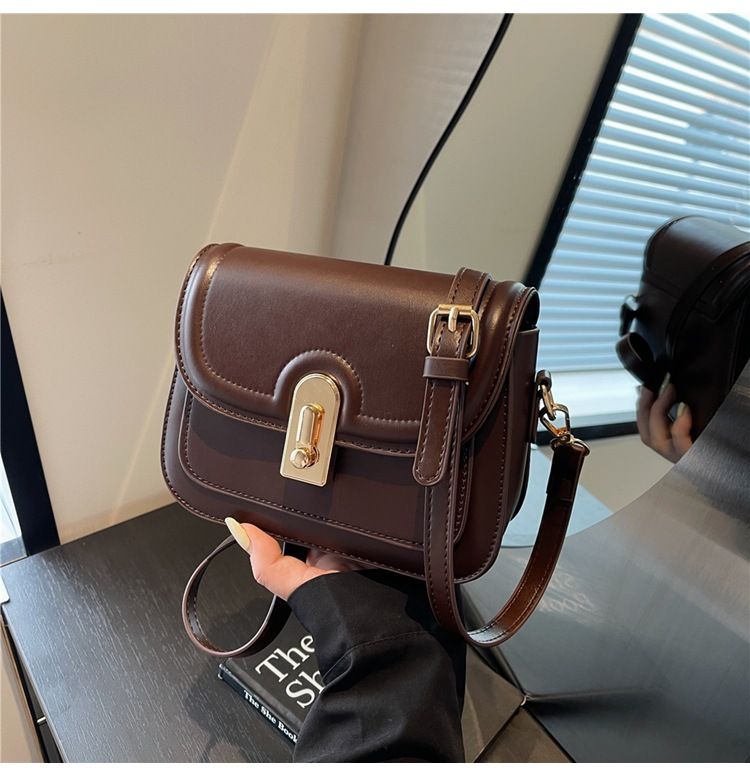 Women's Fashion Shoulder Bag - Stylish PU Leather Crossbody Purse With Lock Closure, Multiple Pockets, Chic & Versatile For Daily Outfits_voghion.com