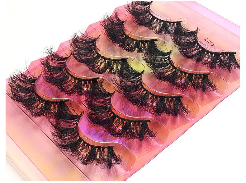 CMAYOME 5-Pairs Colored Faux Mink Eyelashes - Voluminous, Fluffy, Multi-Layered False Lashes For Dramatic & Natural Look_voghion.com