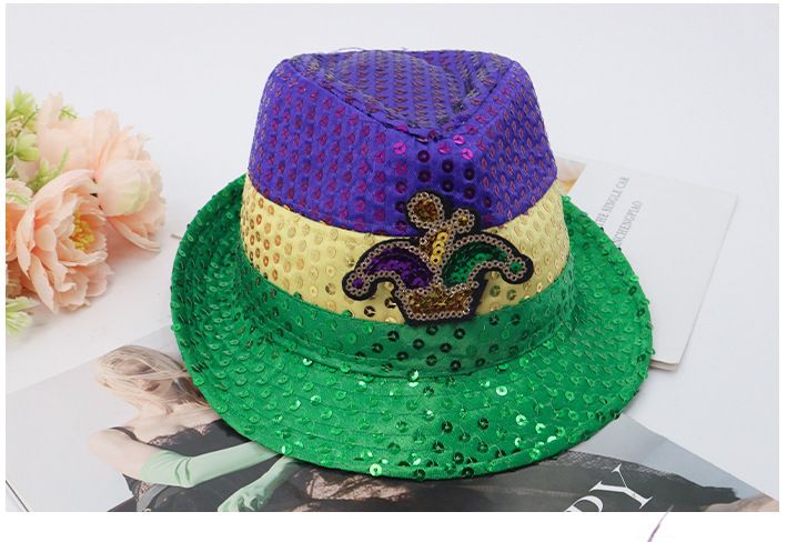 New Brazilian Carnival Three-Color Feather Jazz Hat Venice Party Ball Performance Props_voghion.com