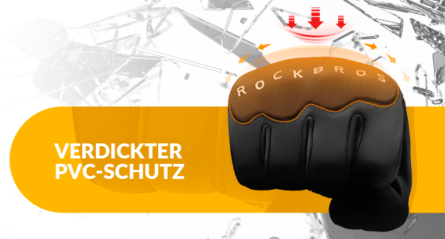 Gants de moto d'hiver ROCKBROS, gants de cyclisme à écran tactile, gants de VTT coupe-vent_voghion.com