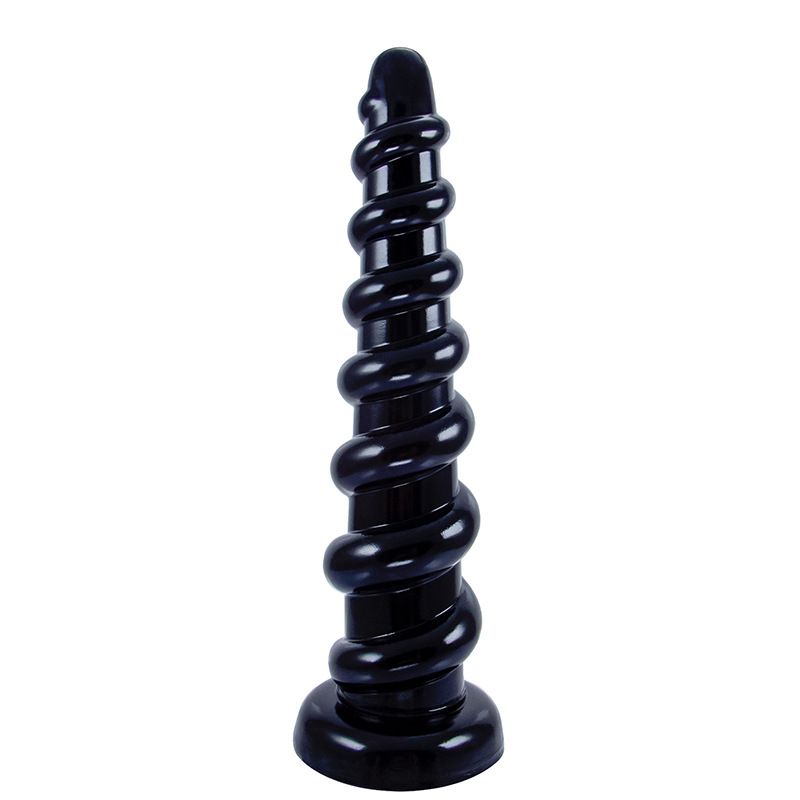 Spirál anális dugó tágító 3,6-6,5 cm-es pálcika alakú nyílással, krizantém G-pont masszírozó csíkkal, anális ostorral_voghion.com