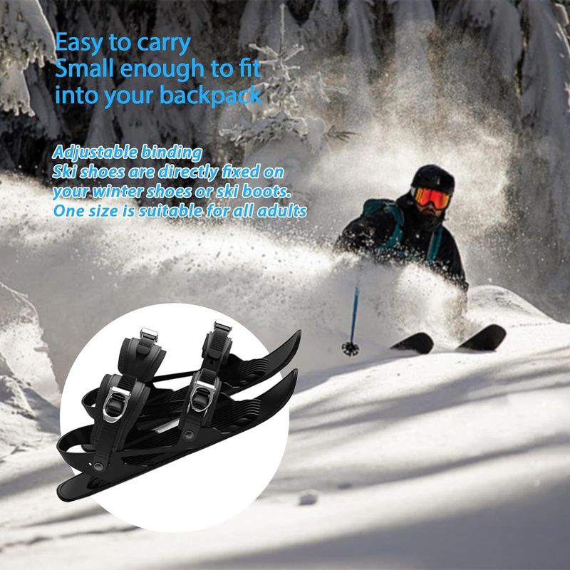 Mini Third Generation Outdoor Snow MiniSki Skates Lightweight Wear-Resistant Integrated Ski Shoes_voghion.com