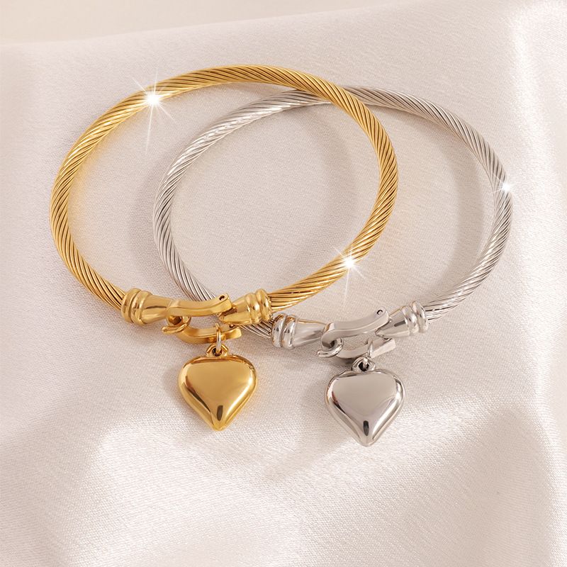 Unisex Titanium steel bracelet stainless steel elastic love bracelet for girls high end fashion light luxury bracelet_voghion.com