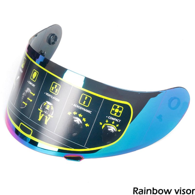 Viseira integral para capacete 0700E - Antiembaçante, alta transparência, proteção UV (opções fumê, fumê e transparente) com spoiler traseiro (preto/transparente)_voghion.com