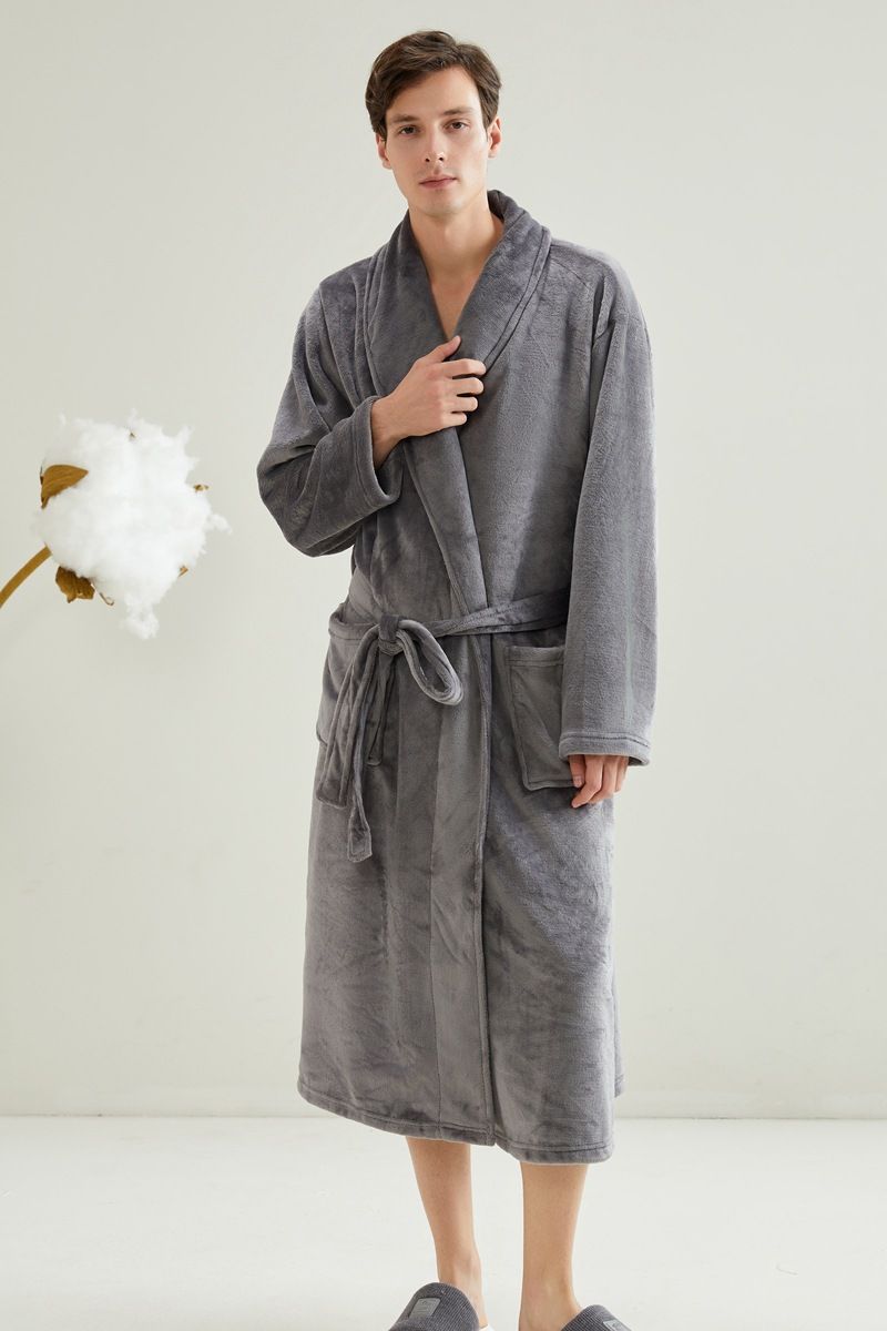 Autumn And Winter New Large Size Comfortable Nightgown Thickened And Warm_voghion.com