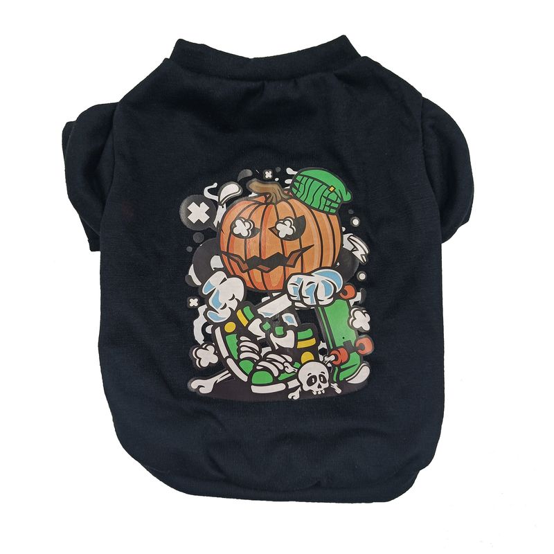 Vestiti per cani di Halloween in poliestere sottile e cotone, stile orsacchiotto, zucca, mostro, teschio, ragno_voghion.com