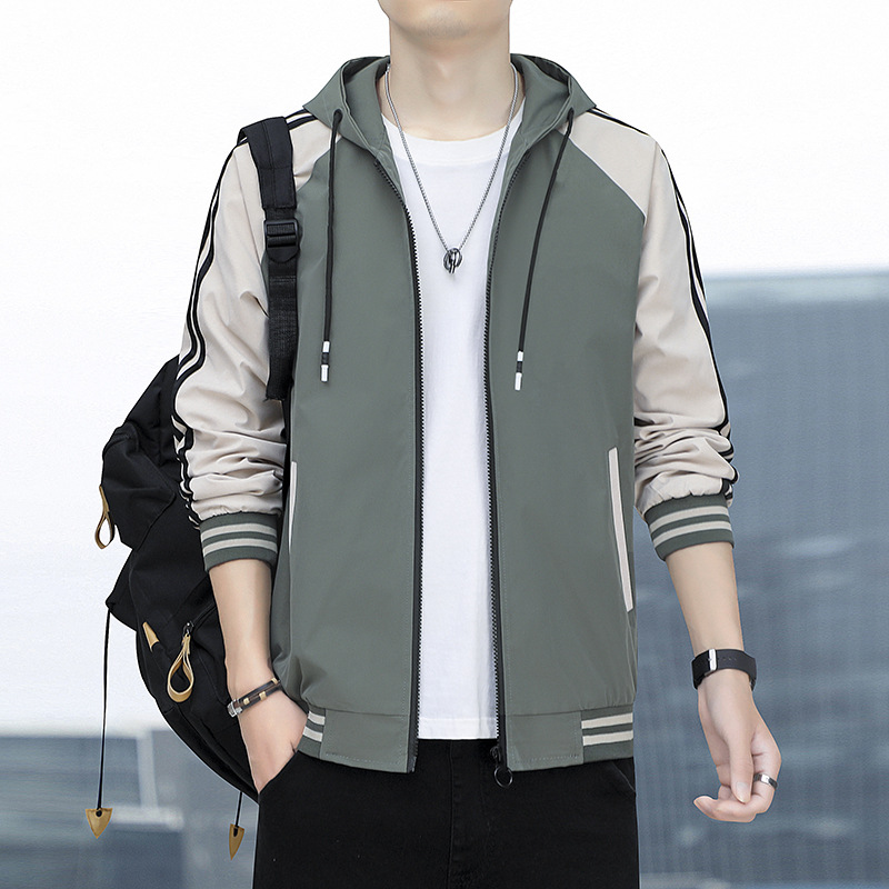 Giacca da uomo casual con giacca 2023 nuova primavera ampia versione coreana alla moda e bella giacca da studente casual_voghion.com