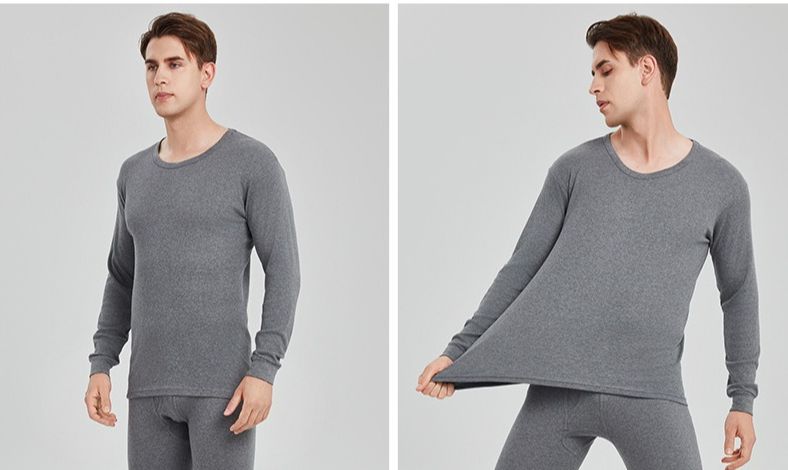 Calzamaglia lunga da uomo in cotone sottile antibatterico, intimo termico invernale da uomo_voghion.com