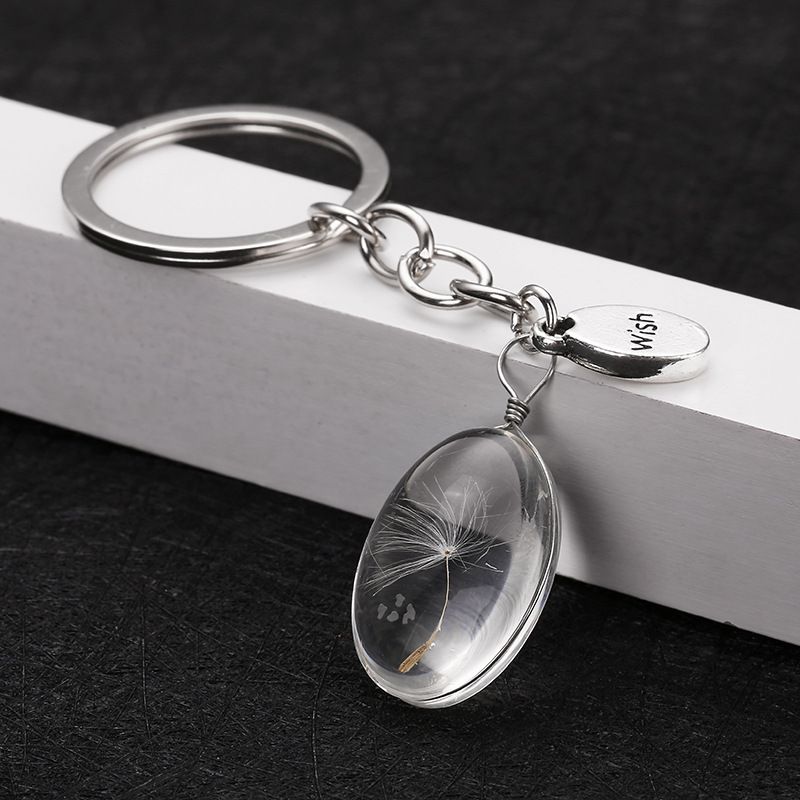 Dandelion pendant embossed keychain Mother's Day gift_voghion.com