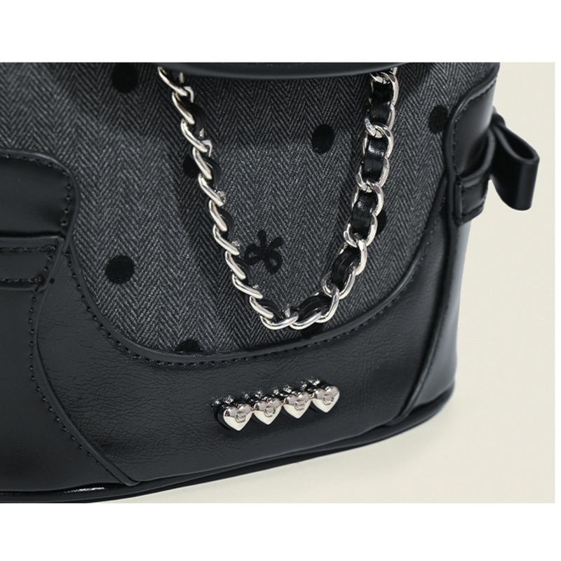 Heart-Shaped Polka Dot Bow Women's Bag_voghion.com