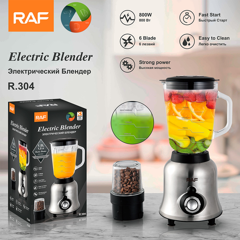 RAF EU Standard Processor Baby Food Soy Milk Fruit Juice Smoothie Maker Multifunctional Blender_voghion.com