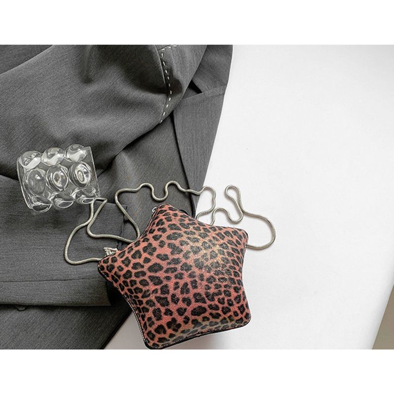 2024 Autumn/Winter Women's Crossbody Halloween Fun Leopard Pattern Pressed Shell Single Shoulder Chain Bag_voghion.com