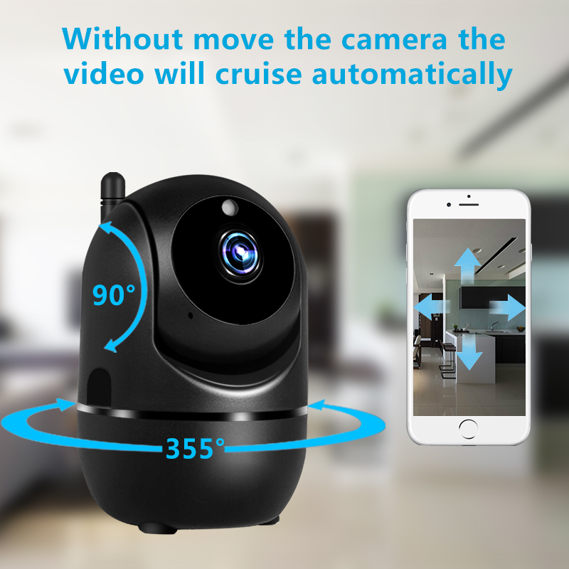 Ycc365 Plus 1080P Cloud HD IP WiFi Auto Tracking Baby Monitor Night Vision Security Home Surveillance Camera_voghion.com