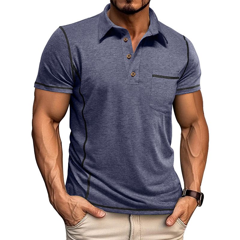 Herrenbekleidung Sommer Neue Herren Kurzarm Revers T-Shirt Herren Poloshirt_voghion.com