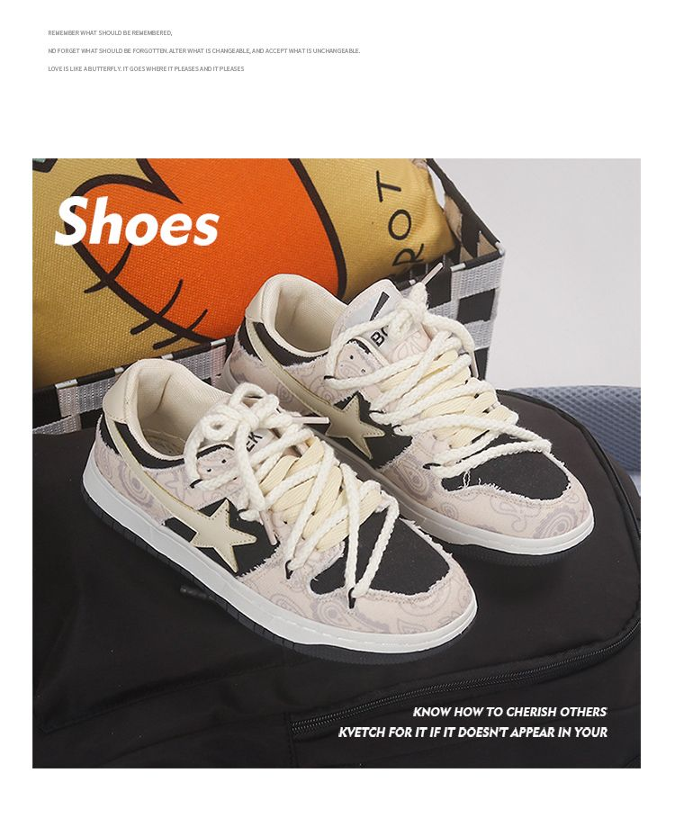 Nieuwe China-Chic Kleine Ster Liefhebbers Mannen en Vrouwen Skateboarden Sh Canvas Dubbele Sh Touwen Veelzijdige Koreaanse Student_voghion.com