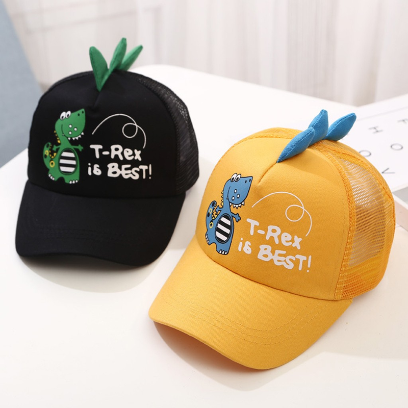 Berretto con visiera stampato con lettera ricamata per dinosauro del cartone animato per bambini per bambini adulti Berretto con visiera per cappelli da baseball per ragazze dei ragazzi di moda Haruku_voghion.com