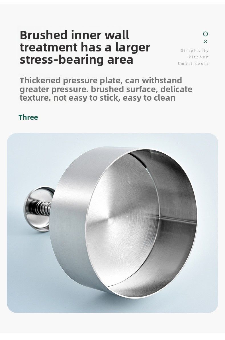 Food Grade 304 Stainless Steel Hamburger Manual Press Household Round Meat Patty Mold Kitchen Tool_voghion.com