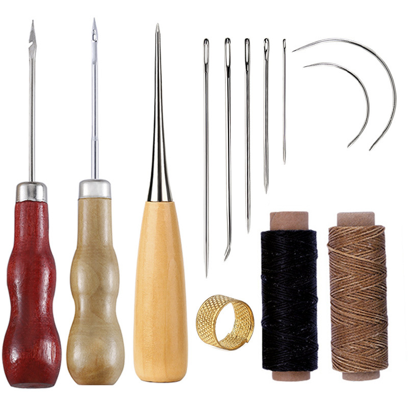 1 conjunto de ferramentas de couro artesanal para fazer couro conjunto diy fazer ferramentas de bolsa de couro_voghion.com