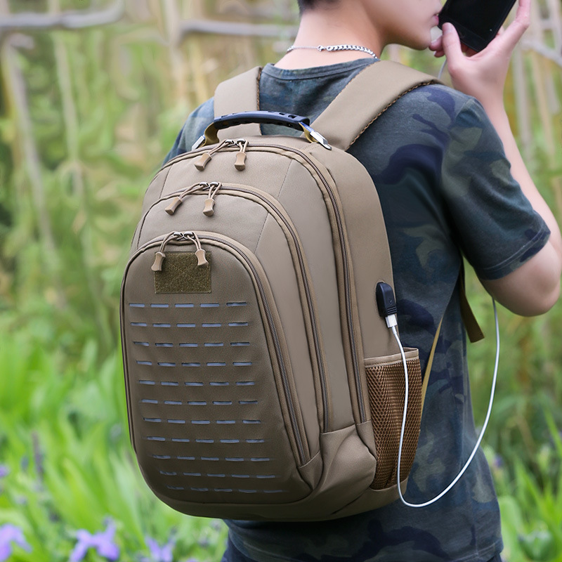 Mochila camuflada de lazer para homens, montanhismo à prova d'água, bagagem ao ar livre, táticas de viagem, computador de grande capacidade_voghion.com