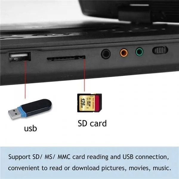 Novi američki standardni 9,8-inčni prijenosni DVD višejezični player EVD zaslon SD kartica USB multimedija cross 8_voghion.com